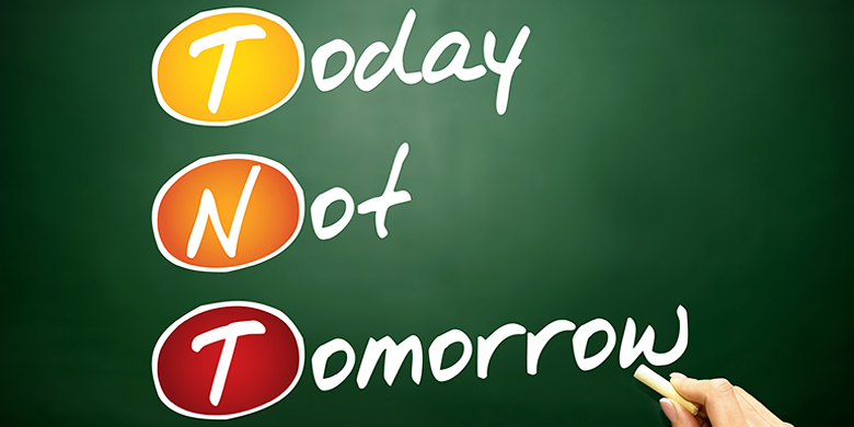 The important thing to remember is TODAY COUNTS